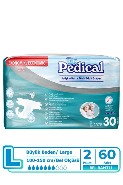 Dr.Pedical ზრდასრულის საფენი L ზომა 30 ცალი UNISEX